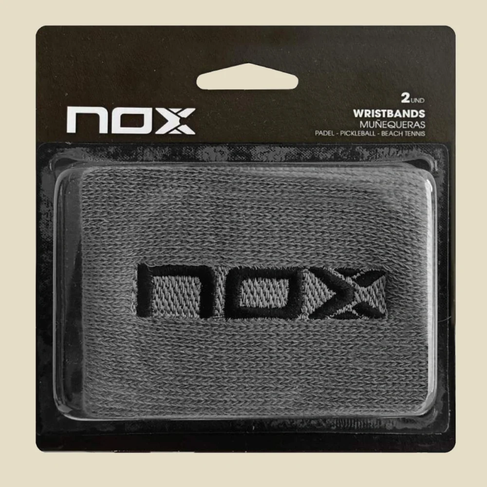 „Nox“ riešų raiščiai, pilki / juodi su logotipu, 2 vnt.