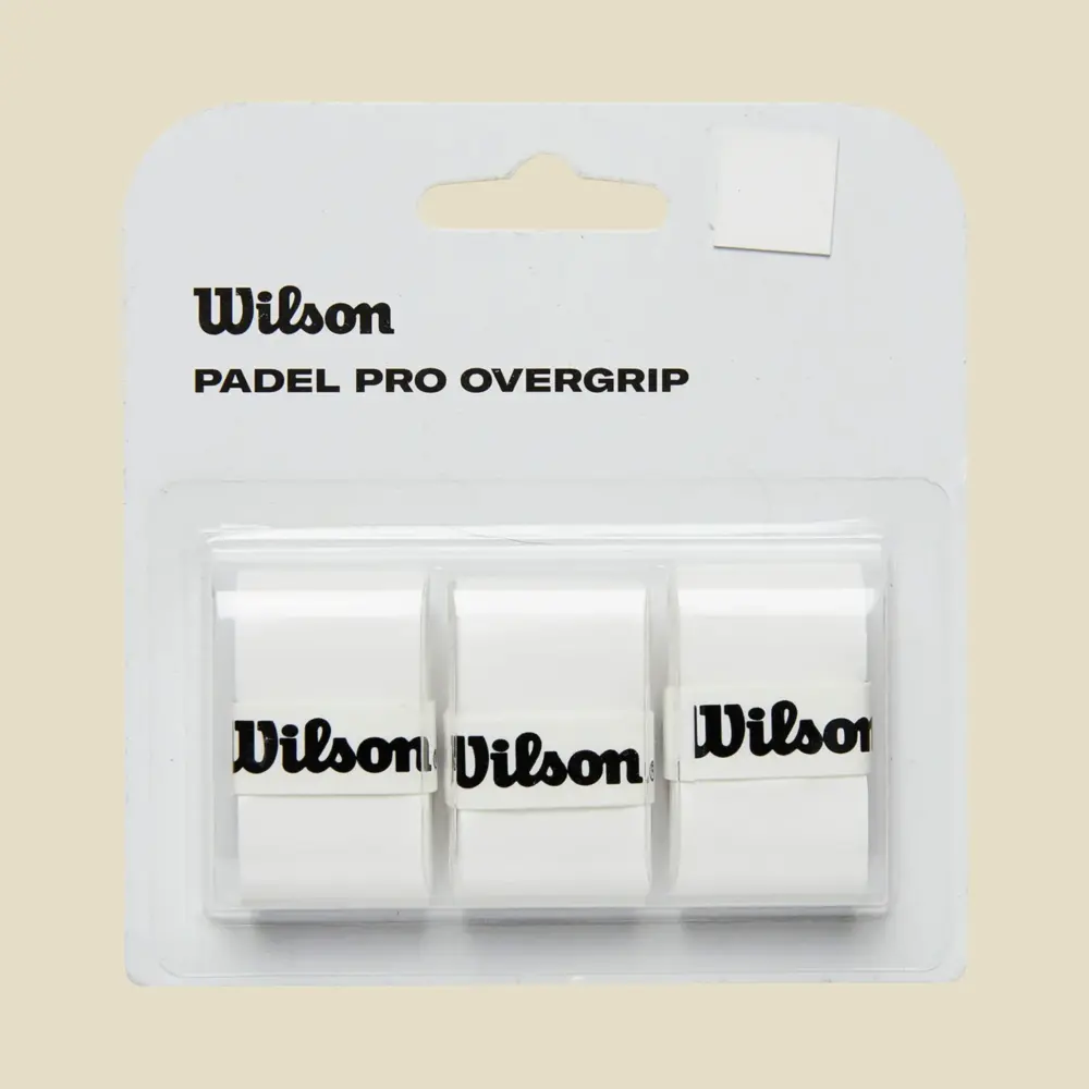 „Wilson Padel Pro“ viršutinės rankenos (overgrip), baltos – 3 vnt.