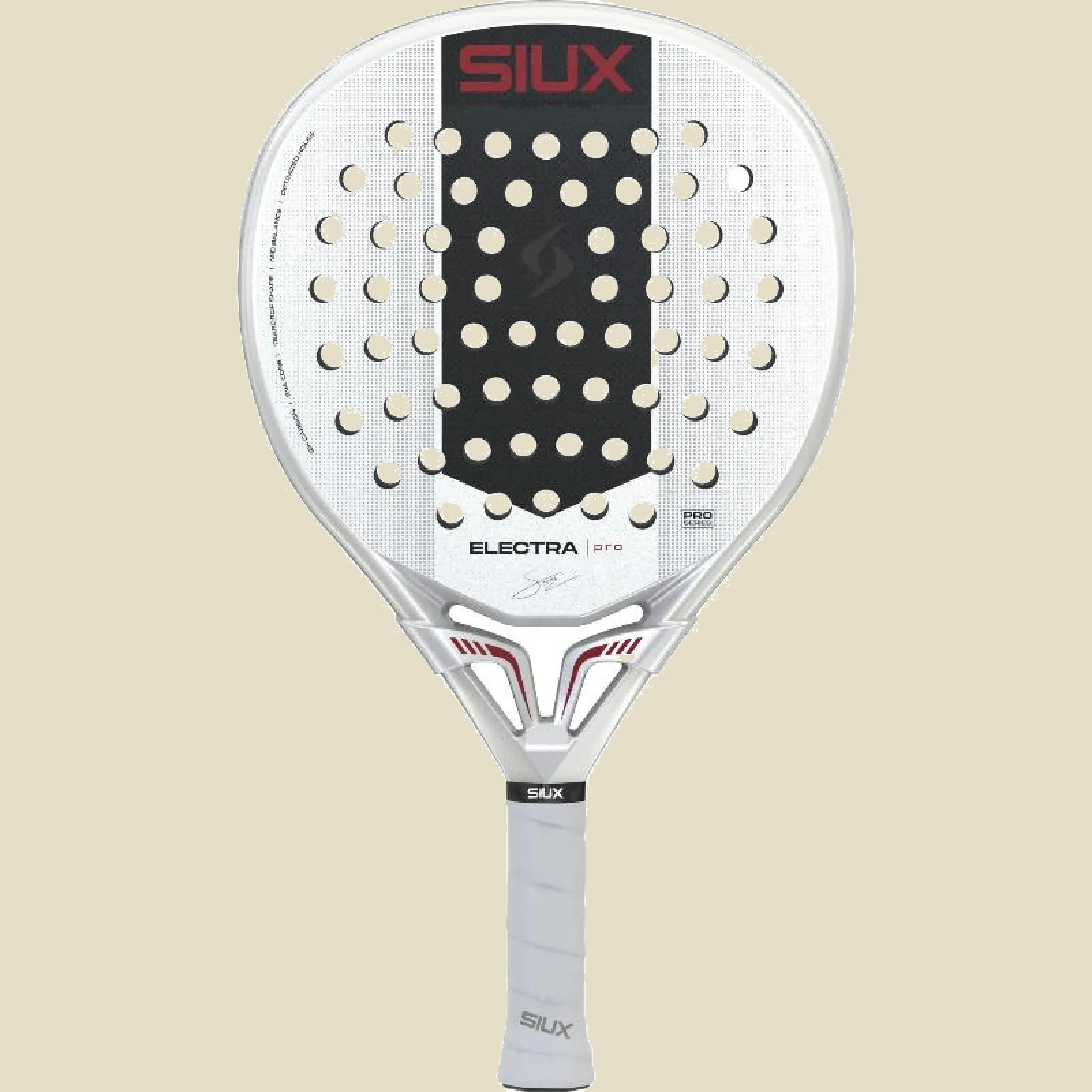 Siux Stupa Electra Pro 2027 balta, juoda, vaizdas iš priekio