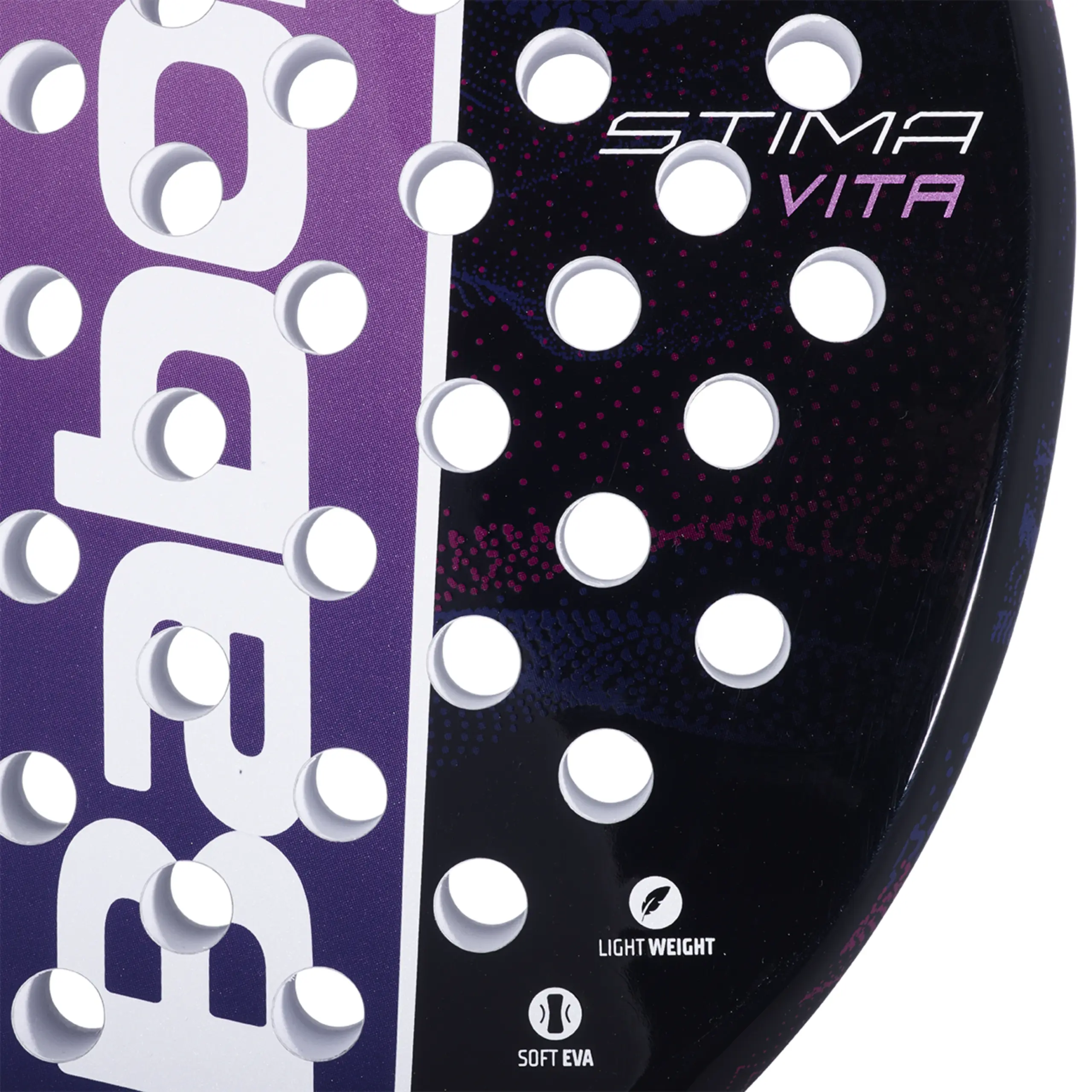 Babolat Stima Vita, juoda / violetinė, stambus planas