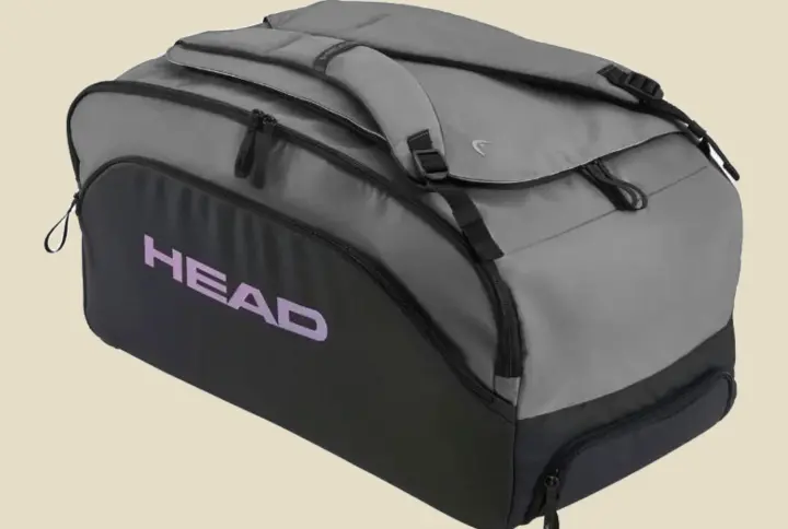 Head Pro X Duffle L padel krepšys juodas-žalias, vaizdas iš kampo