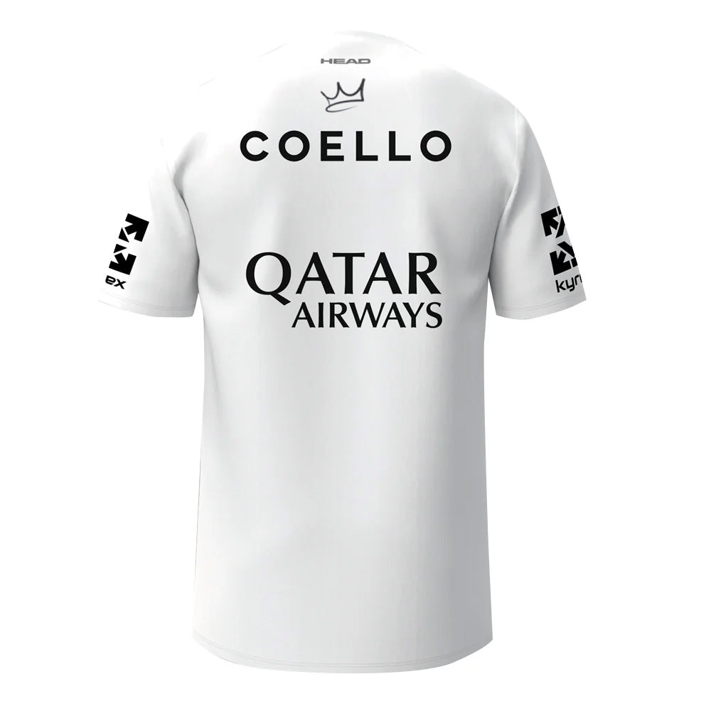 [M] Head Arturo Coello Official T-shirt balti 2025, vaizdas iš nugaros