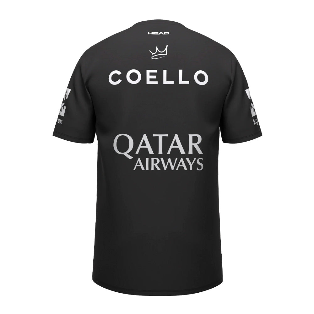 [M] Head Arturo Coello Official T-shirt juodi 2026, vaizdas iš nugaros
