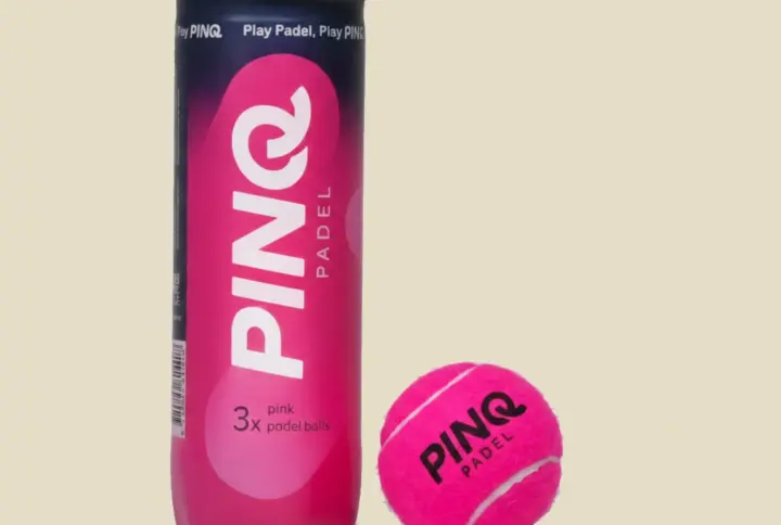 PINQ padelio kamuoliukai rožiniai – 1 vnt., 3 kamuoliukai, vaizdas iš priekio