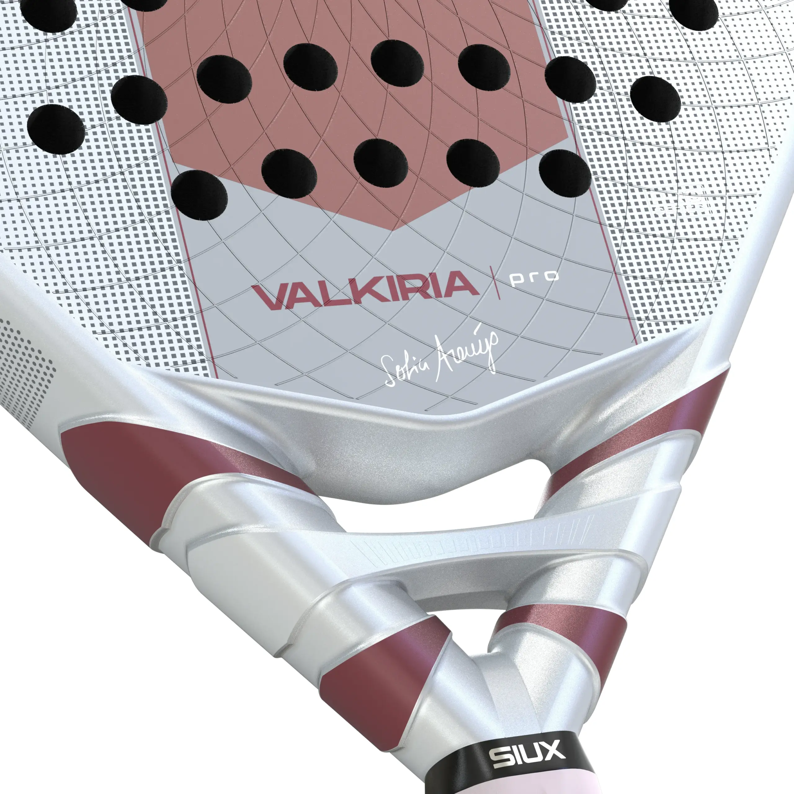 Siux Valkiria Pro 2027, balta / rožinė, stambus planas